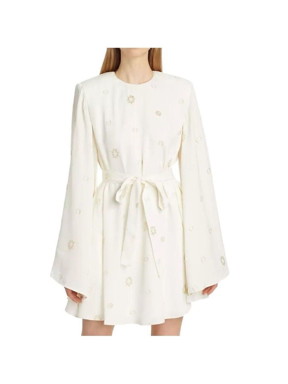 Stella McCartney Metallic Long Sleeve Minidress Size 40 (4-6)